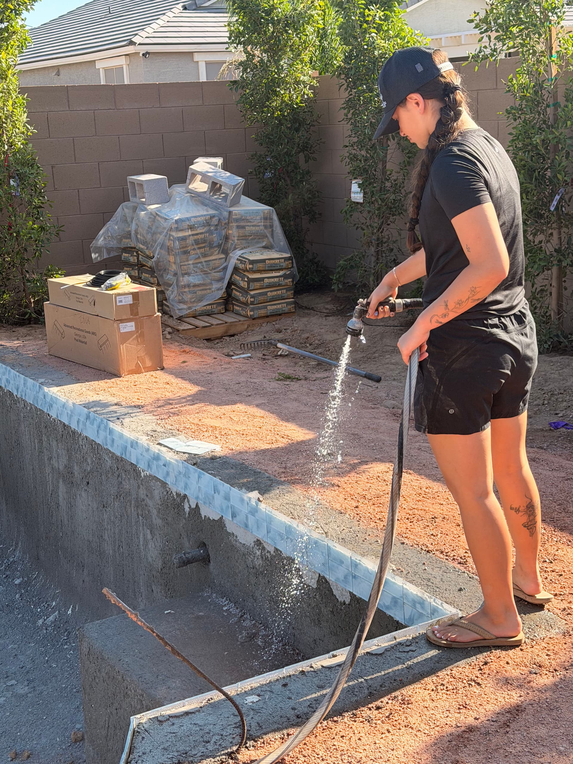 Gallery photos for Why We Hose Down Shotcrete During Arizona Pool Builds: Image #1