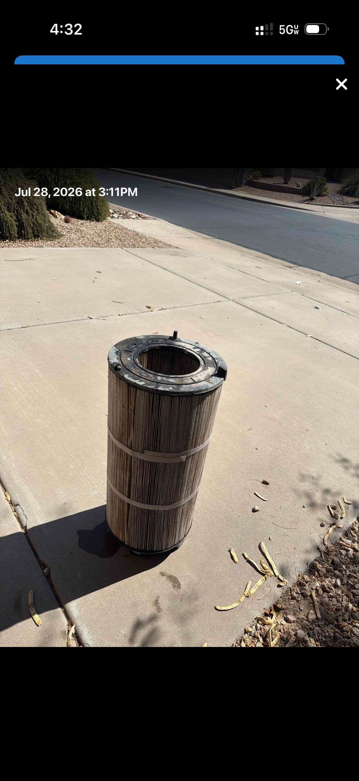 A Dirty Pool Filter vs. A Clean One - See the Difference image